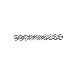 406-621 _ Thun chuỗi AlastiK Chain Bobbin, màu xám khít, 4.57m